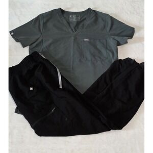 FIGS Large Set One Pocket Catarina Top and Zamora High Waisted Jogger Set